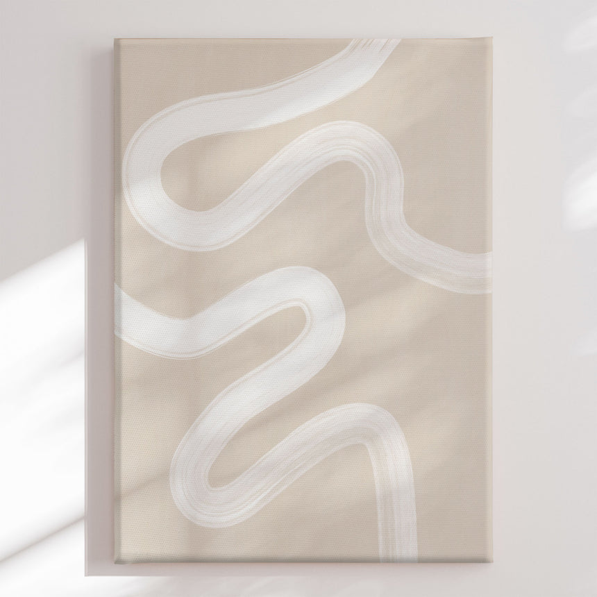 Lærredstryk - White Brush Stroke - Elena Ristova