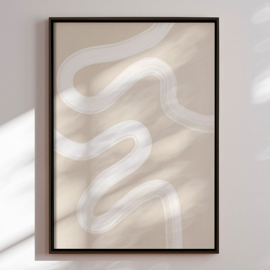 Lærredstryk - White Brush Stroke - Elena Ristova