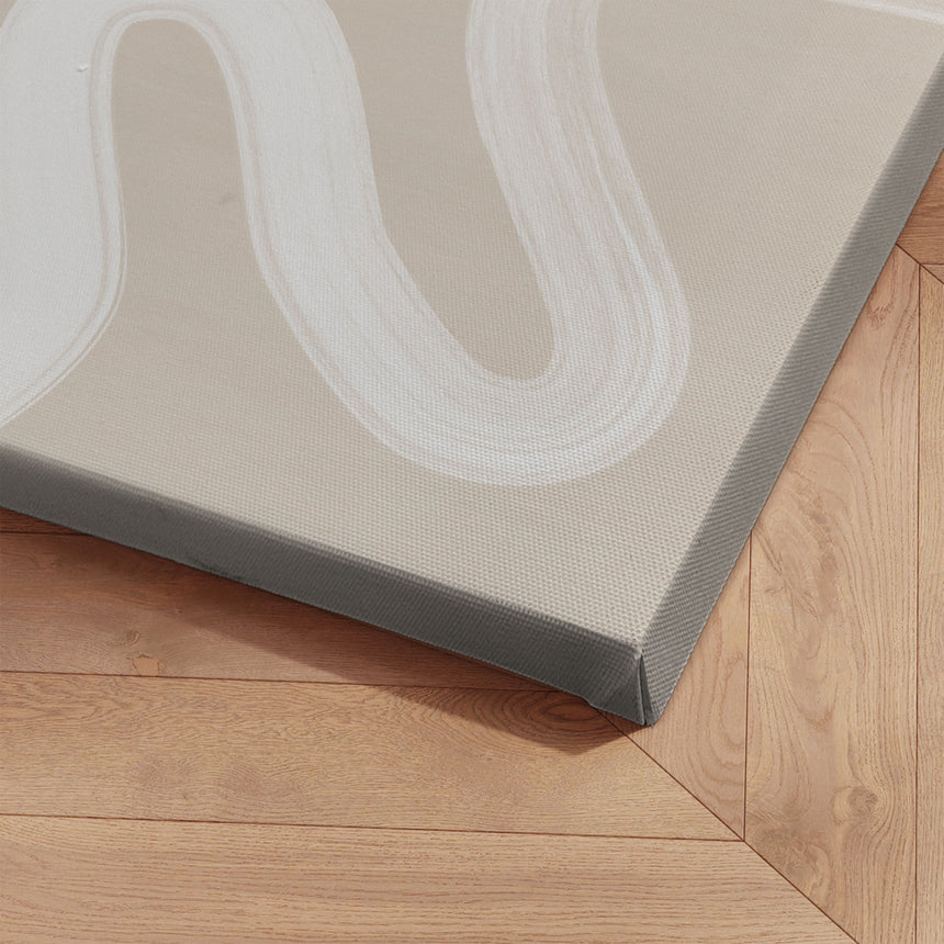 Lærredstryk - White Brush Stroke - Elena Ristova