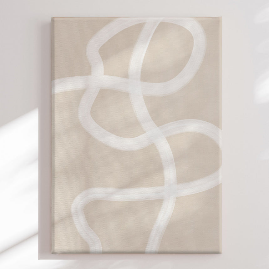 Lærredstryk - White Brush Stroke II - Elena Ristova