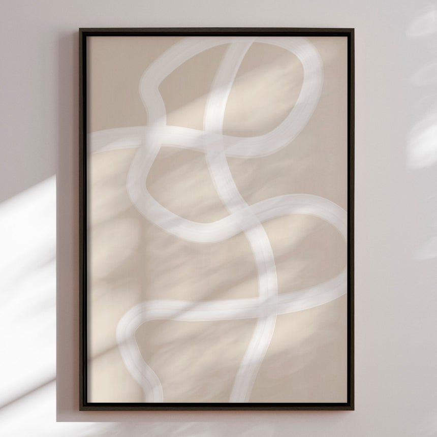 Lærredstryk - White Brush Stroke II - Elena Ristova