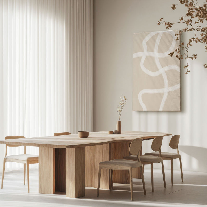 Lærredstryk - White Brush Stroke II - Elena Ristova