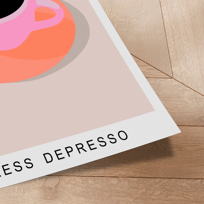 Plakat - More Espresso Less Depresso - ByKammille