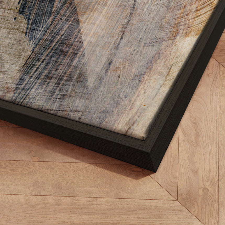 Håndlavet maleri med ramme - Abstract Earthquake - Dan Hobday - Mixed media