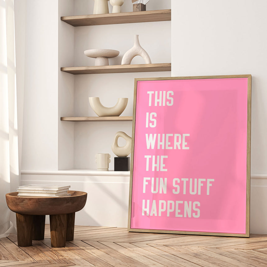 Plakat - Fun Zone Awaits - Athene Fritsch