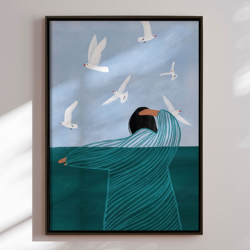 Lærredstryk - Seaside Serenity - Bea Müller