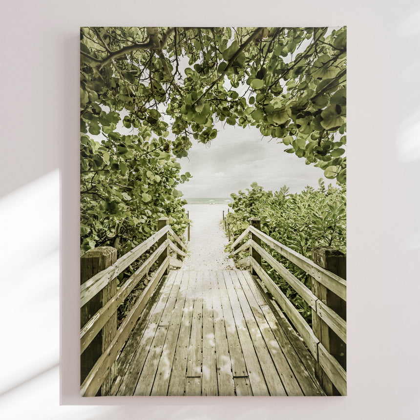 Lærredstryk - Tropical Beach Path - Melanie Viola