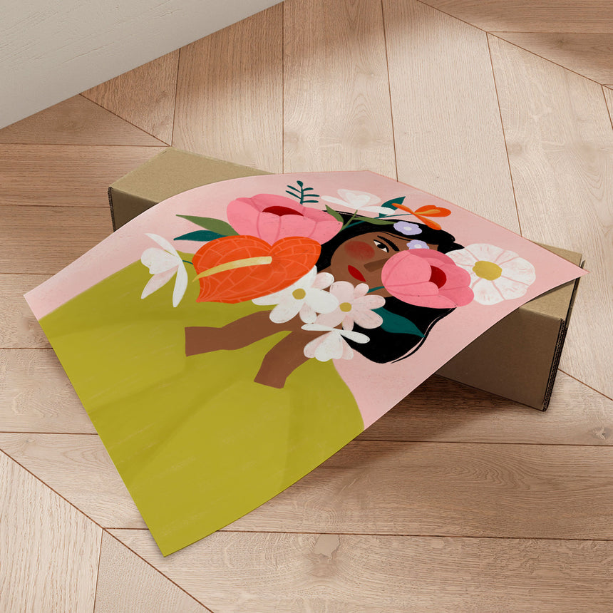 Plakat - Flower Lady - Bea Müller