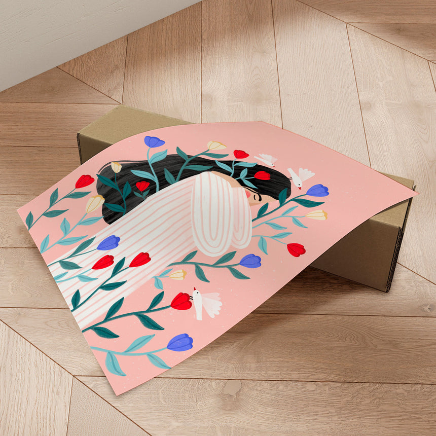 Plakat - Blossoms and Serenity - Bea Müller