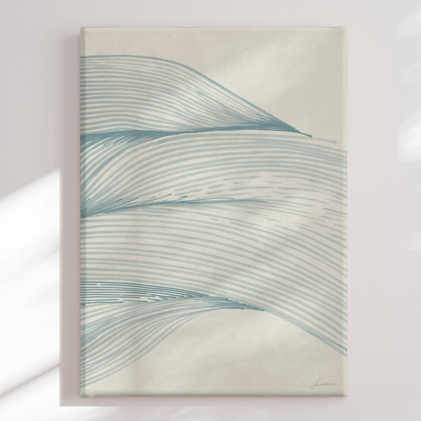 Lærredstryk - Flowing Blue Lines - Treechild