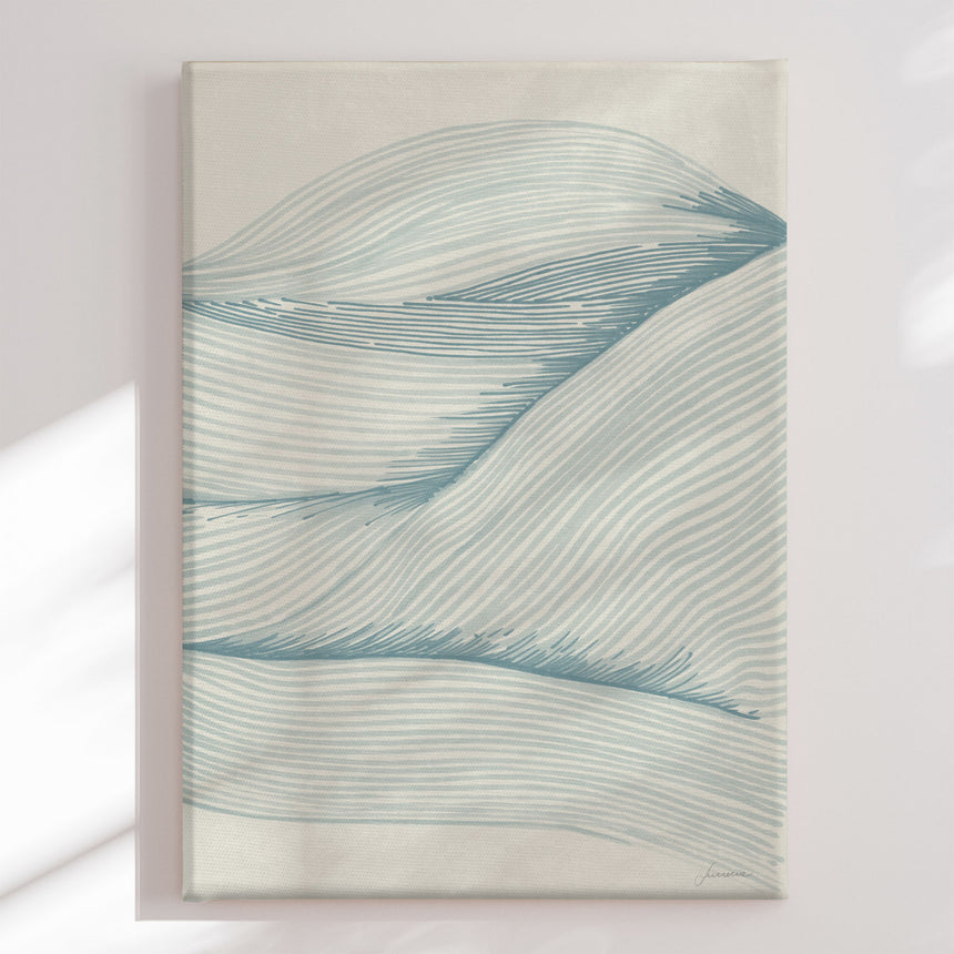 Lærredstryk - Flowing Blue Lines II - Treechild