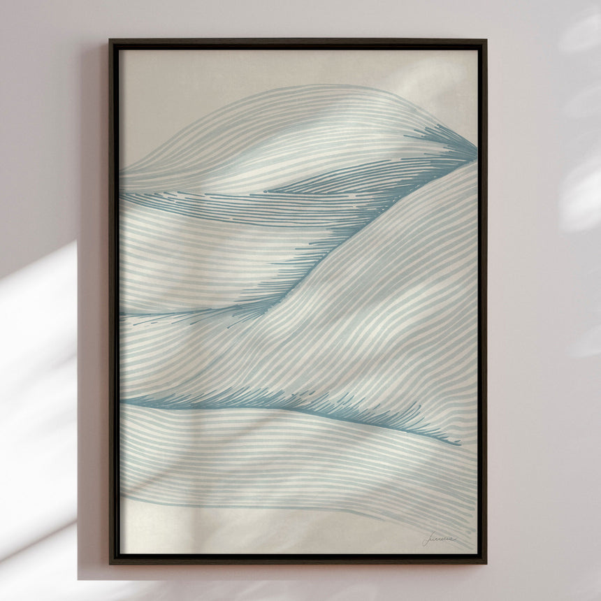 Lærredstryk - Flowing Blue Lines II - Treechild
