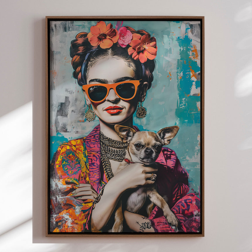 Lærredstryk - Frida Chihuahua - SHANDU