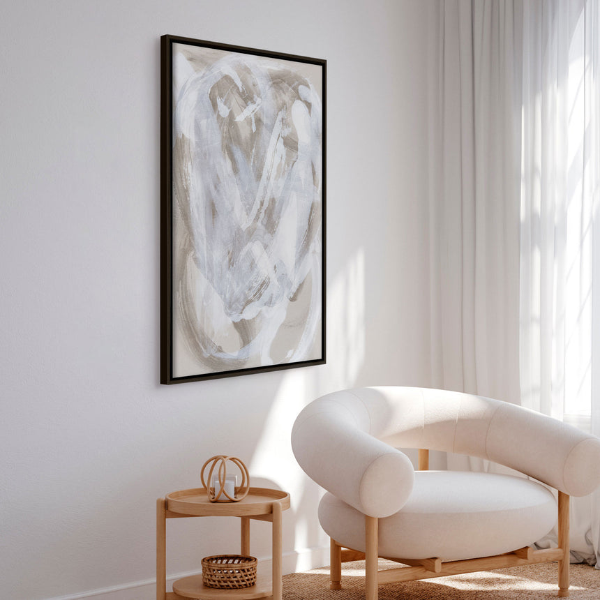 Håndlavet maleri med ramme - Abstract Brush Strokes 146 - Mareike Böhmer - Mixed media