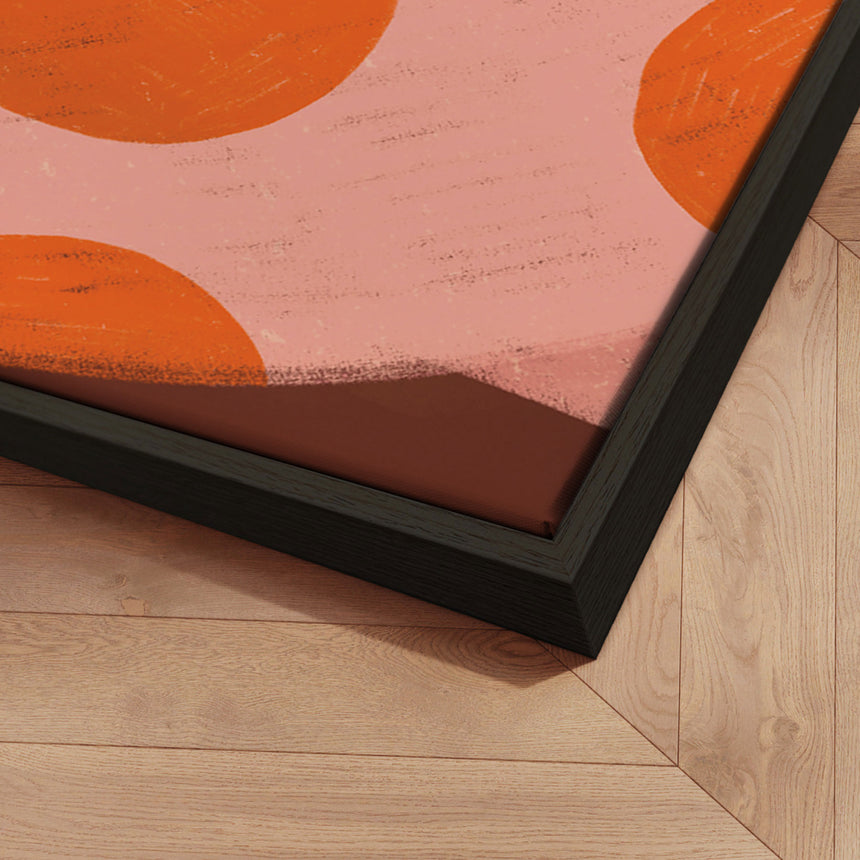 Lærredstryk - Woman With Orange Dots - Bea Müller