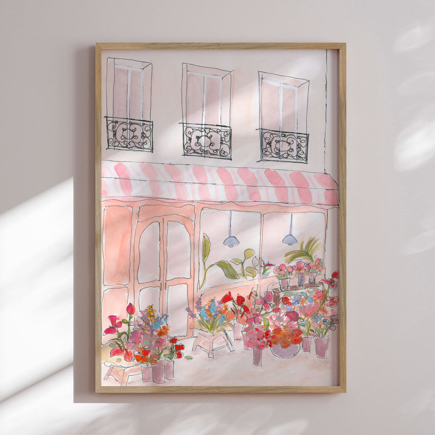 Plakat - Pink Flower Shop - Katharina Pruitscher