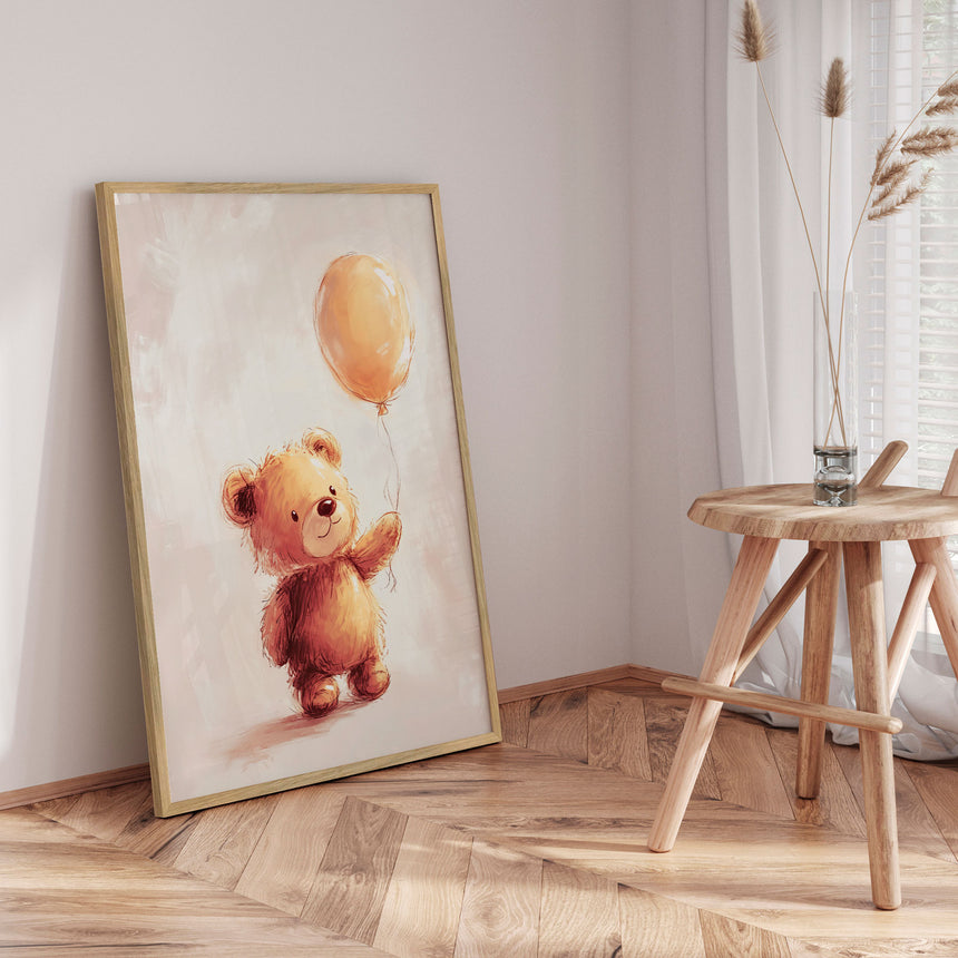 Plakat - Dreamy Teddy Balloon - Andreas Magnusson