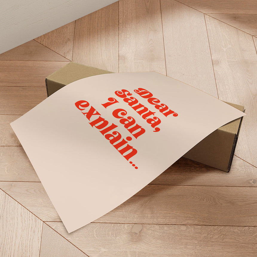 Plakat - Dear Santa I can Explain - Prints by Ayleen