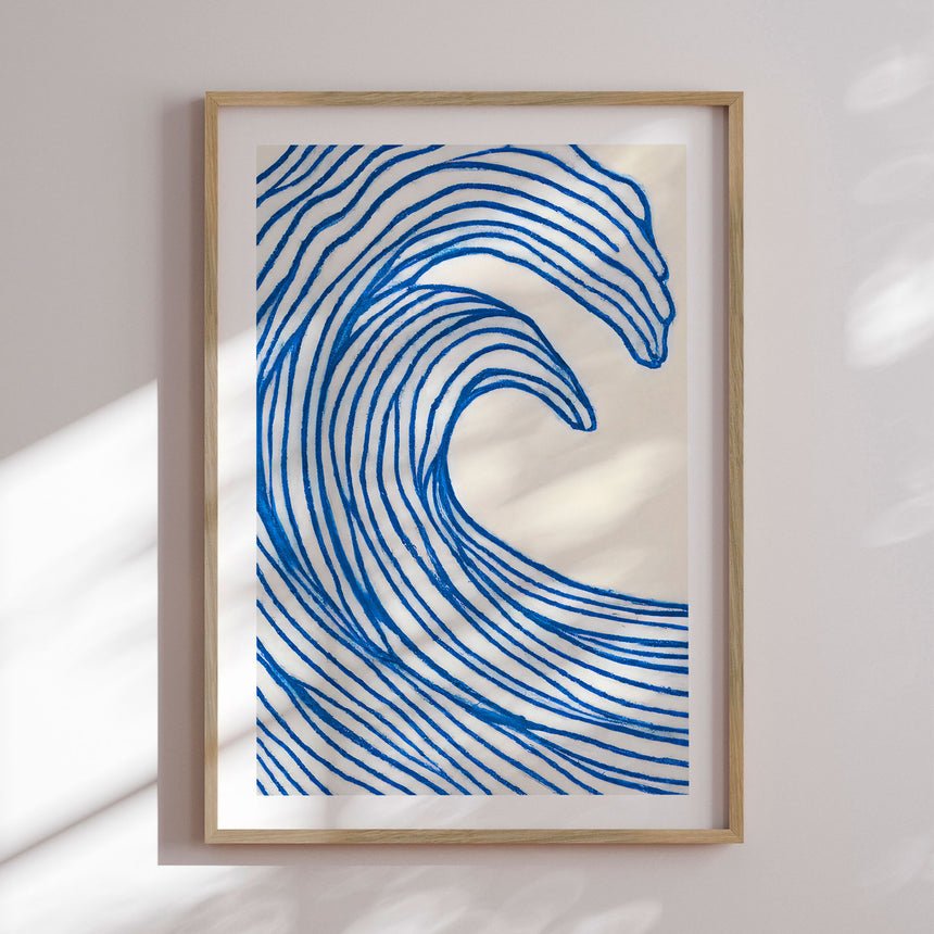 Plakat - Great Blue Wave - Merel Takken