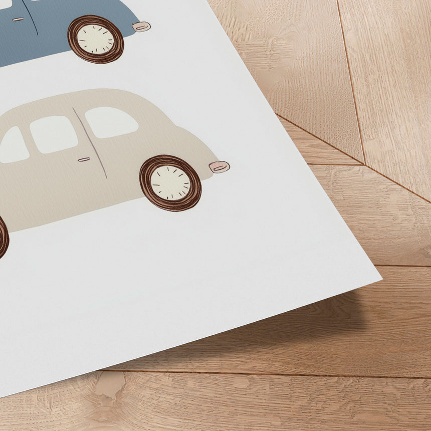 Plakat - Retro Car Parade - Treechild