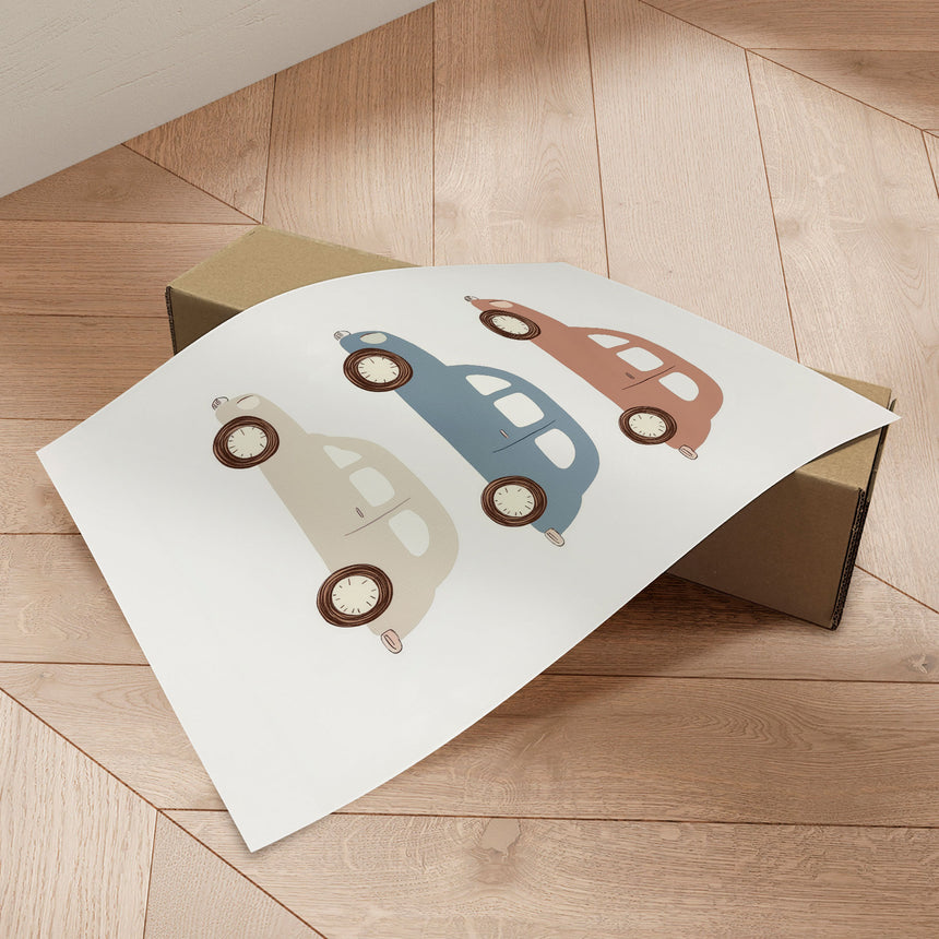 Plakat - Retro Car Parade - Treechild