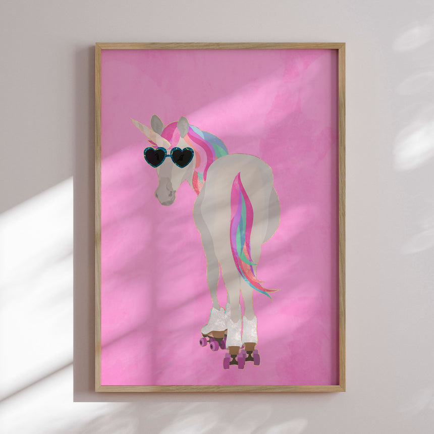 Plakat - Cool Roller Unicorn - Sarah Manovski