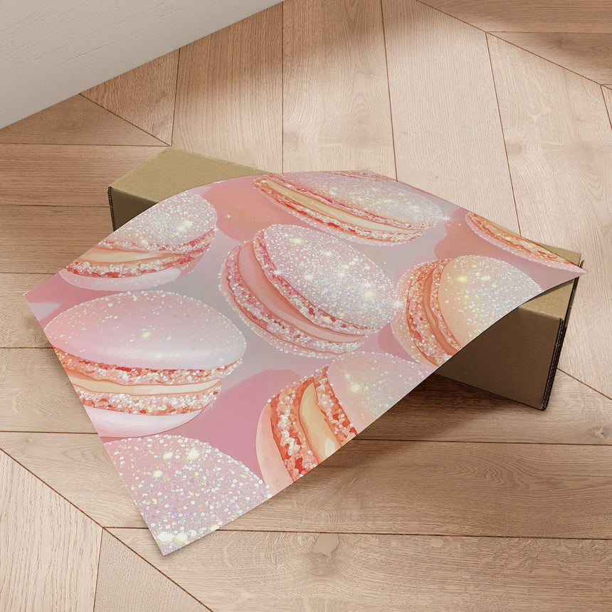 Plakat - Sparkly Pink Macarons - Melloi Art Prints