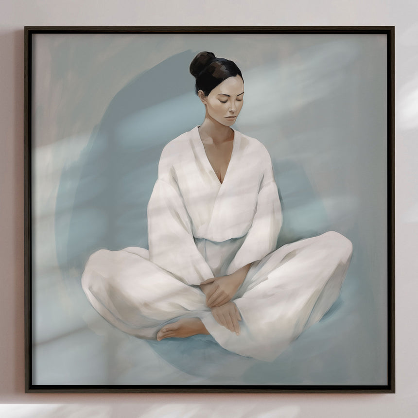 Lærredstryk - Woman in Meditation - Andres Magnusson