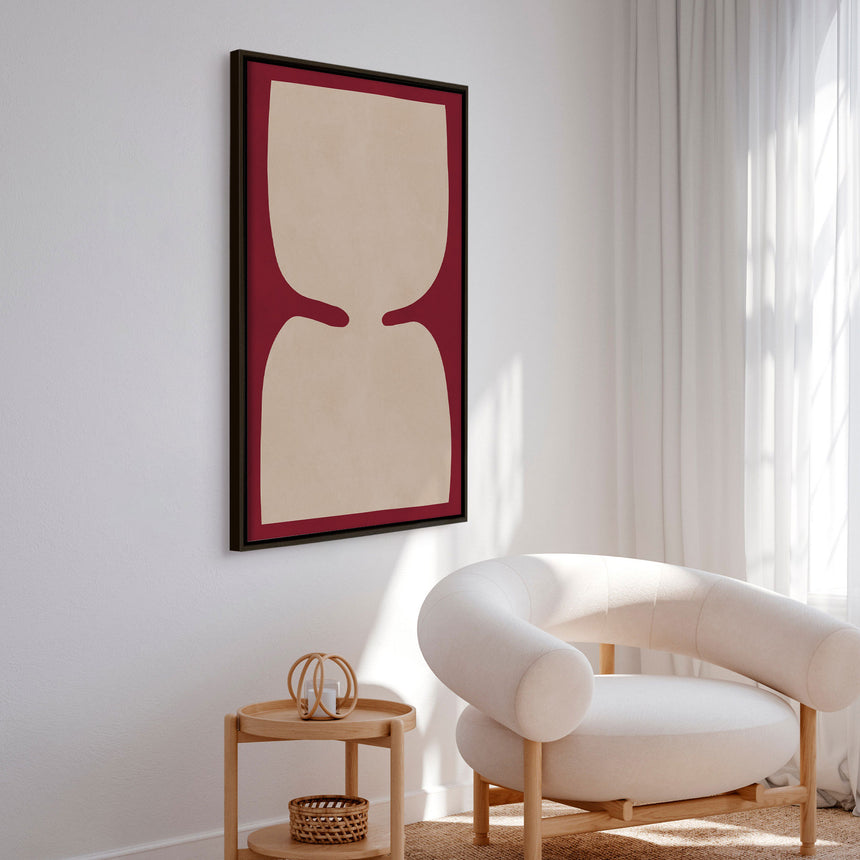 Lærredstryk - Minimalist Beige Shapes - Vitor Costa