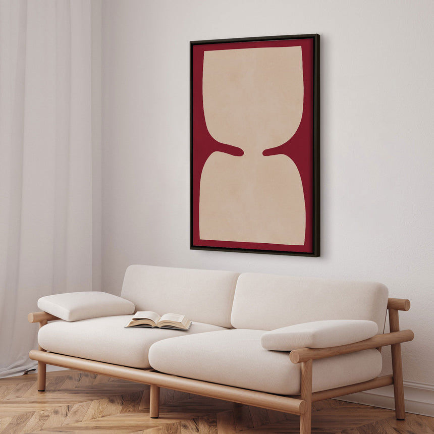 Lærredstryk - Minimalist Beige Shapes - Vitor Costa