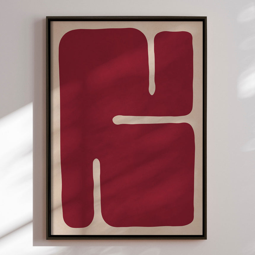 Lærredstryk - Crimson Contours - Vitor Costa