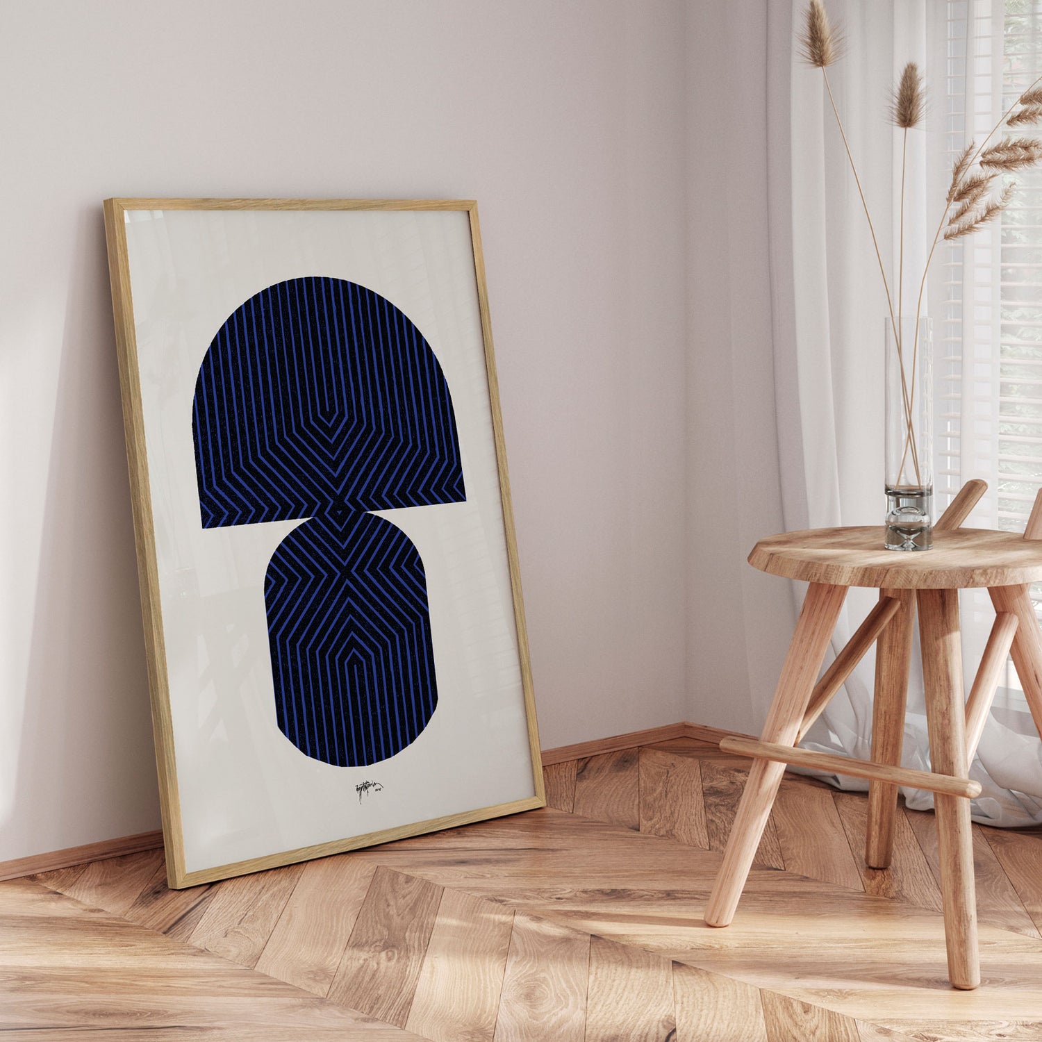 Plakat - Zen Shape VI. (blue version) - Paulina Vårregn - Incado