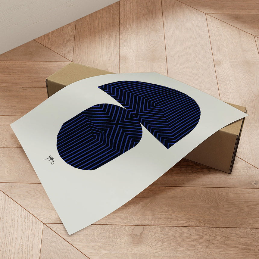 Plakat - Zen Shape VI. (blue version) - Paulina Vårregn - Incado