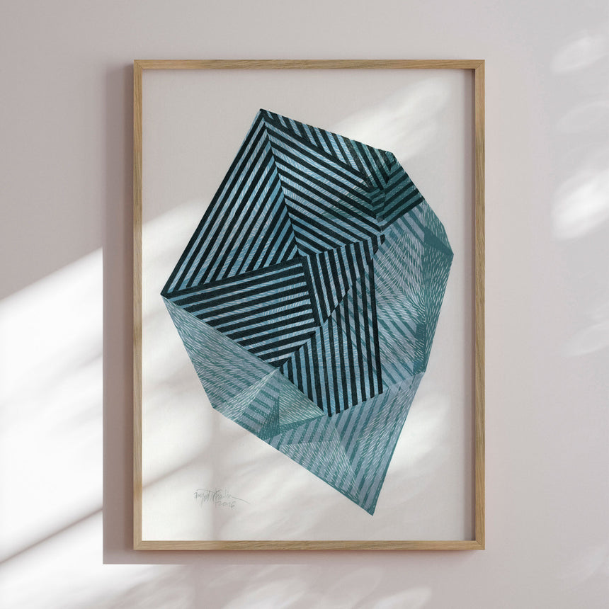 Plakat - Zen Stone V. (blue version) - Paulina Vårregn - Incado