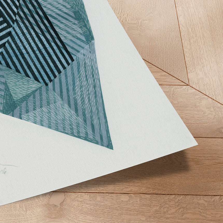 Plakat - Zen Stone V. (blue version) - Paulina Vårregn - Incado