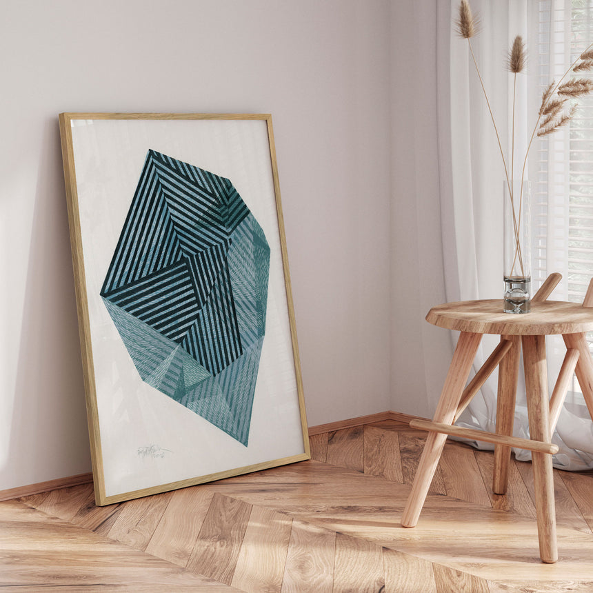 Plakat - Zen Stone V. (blue version) - Paulina Vårregn - Incado