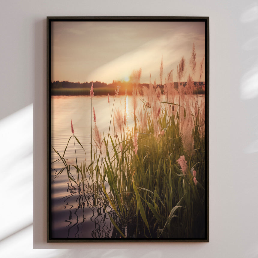 Lærredstryk - Sunlit Lake Serenity - Andreas Magnusson