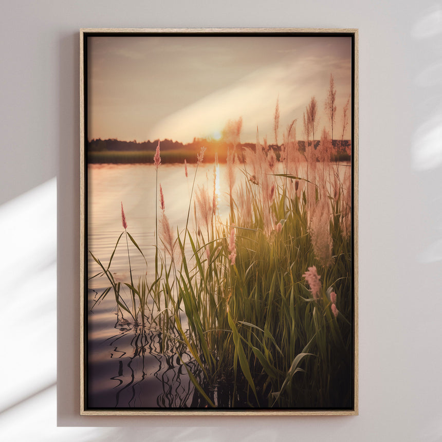 Lærredstryk - Sunlit Lake Serenity - Andreas Magnusson