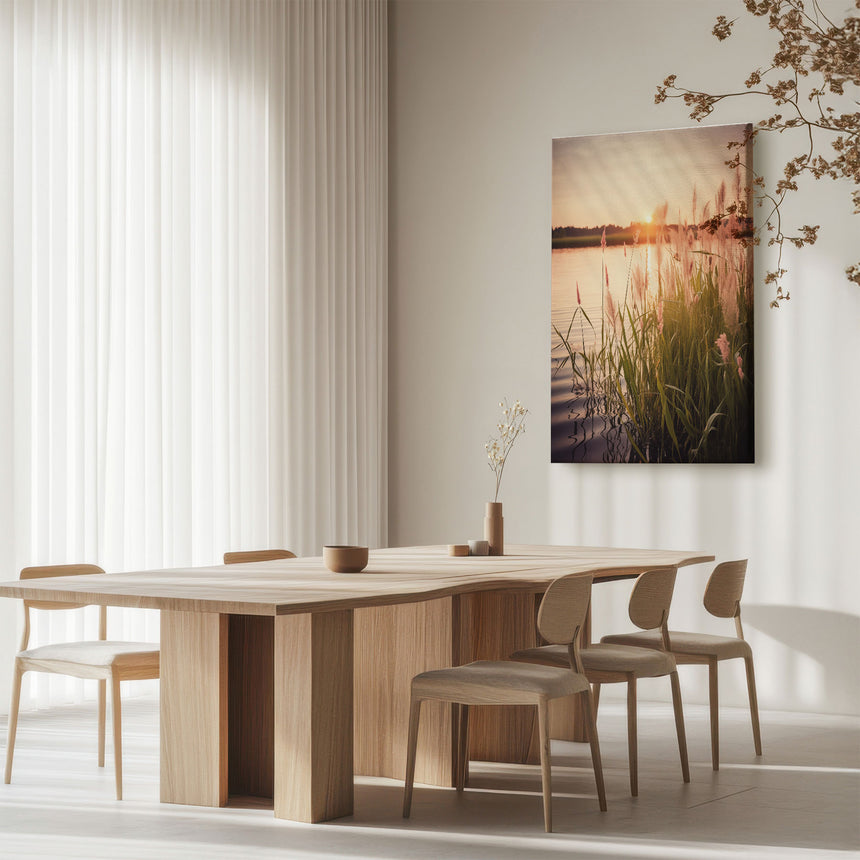 Lærredstryk - Sunlit Lake Serenity - Andreas Magnusson