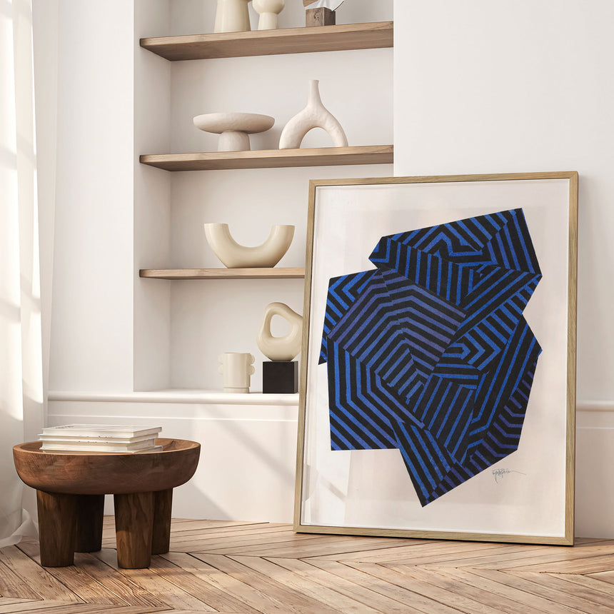 Plakat - Zen Stone VIII. (blue version) - Paulina Vårregn - Incado