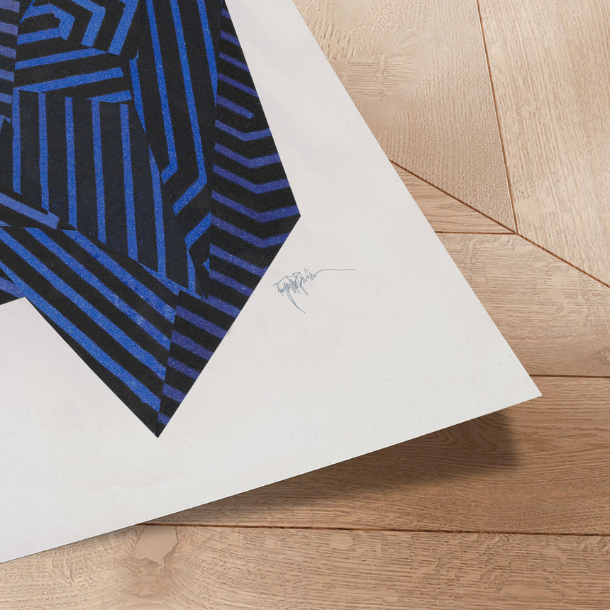 Plakat - Zen Stone VIII. (blue version) - Paulina Vårregn - Incado