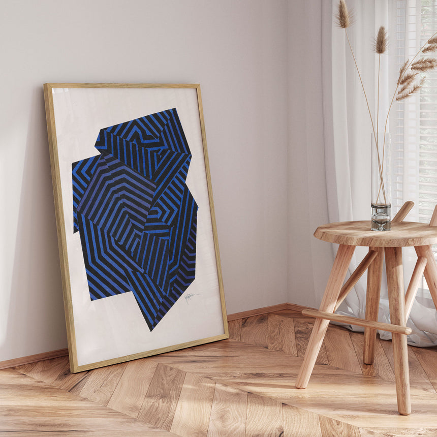 Plakat - Zen Stone VIII. (blue version) - Paulina Vårregn - Incado