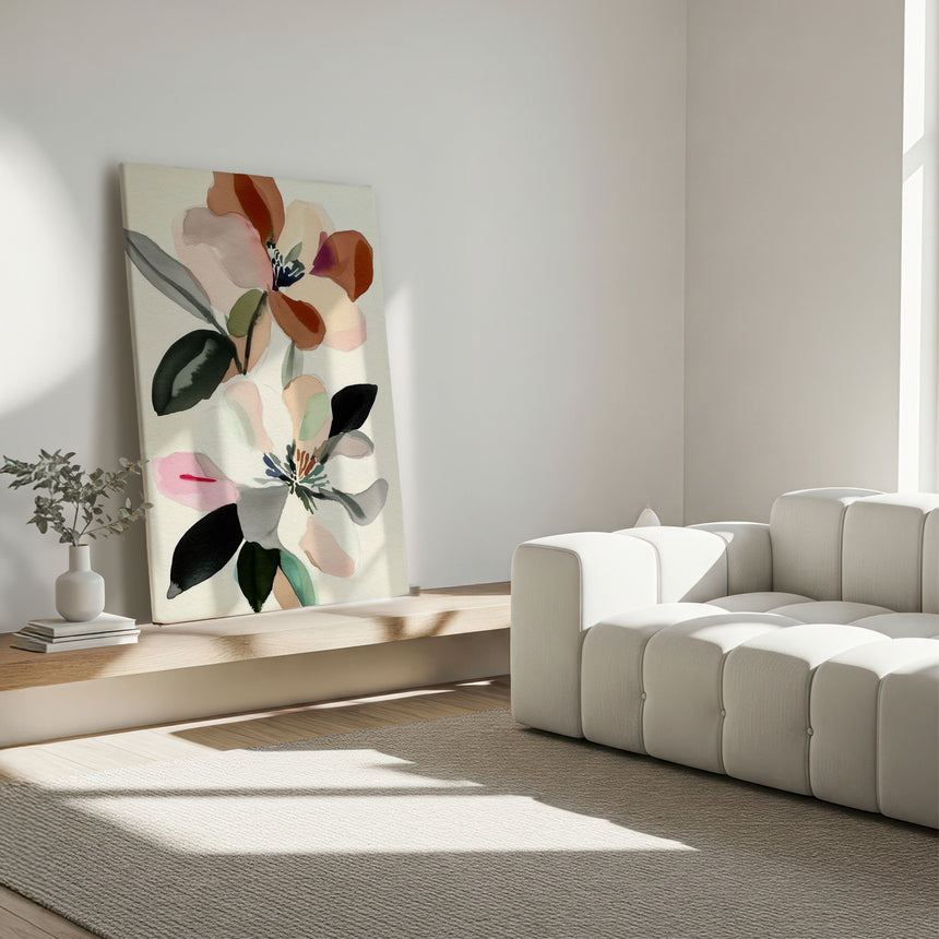 Lærredstryk - Flowers Watercolor Love - Cats&Dotz