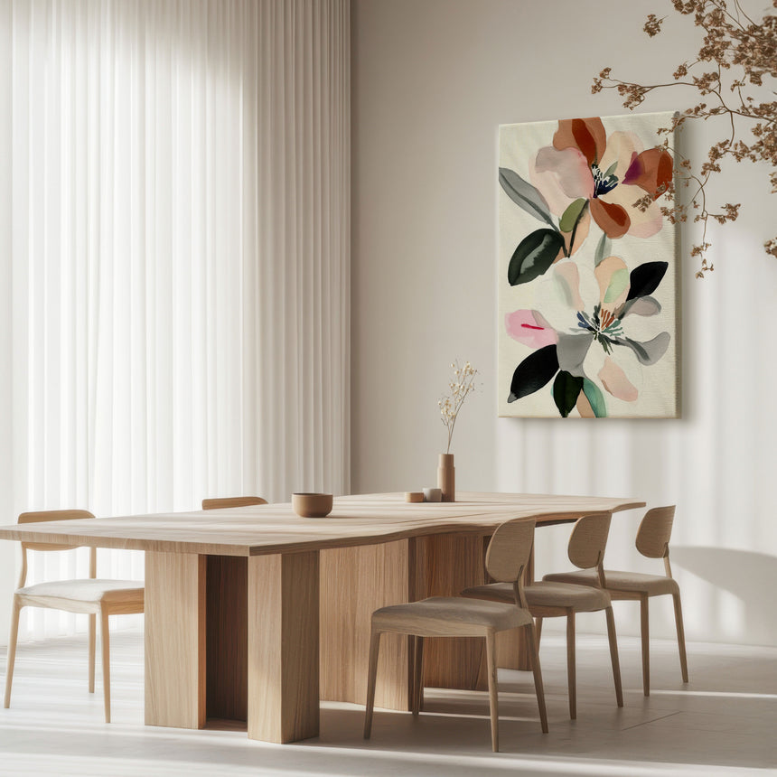 Lærredstryk - Flowers Watercolor Love - Cats&Dotz