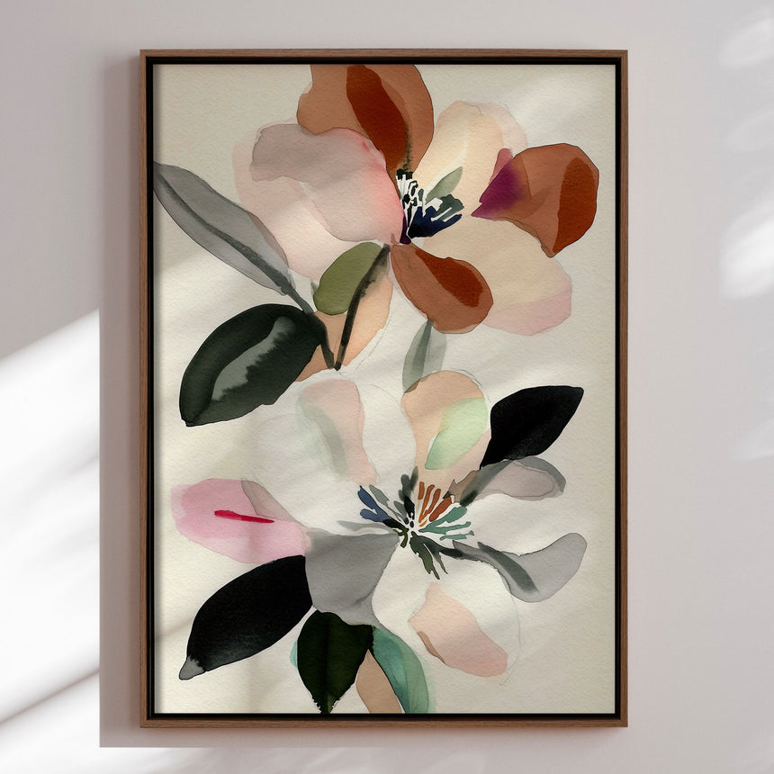 Lærredstryk - Flowers Watercolor Love - Cats&Dotz