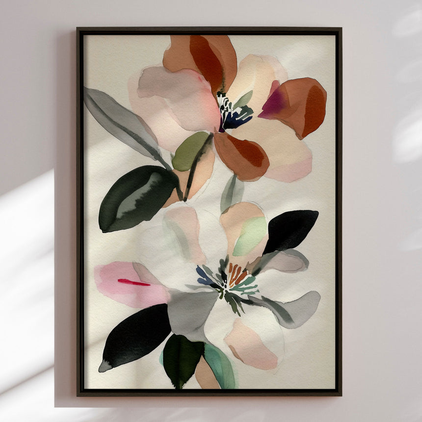 Lærredstryk - Flowers Watercolor Love - Cats&Dotz