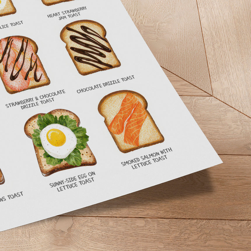 Plakat - Breakfast Toast Delights - Neetesh Kumar