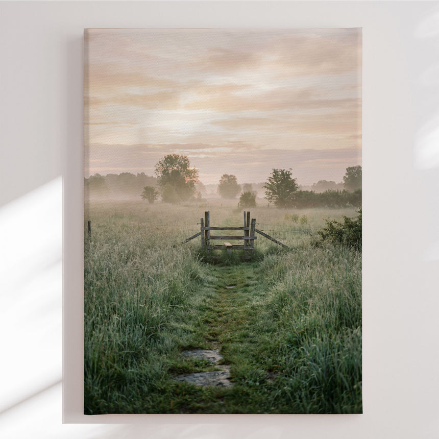 Lærredstryk - Misty Morning Path - Andreas Magnusson