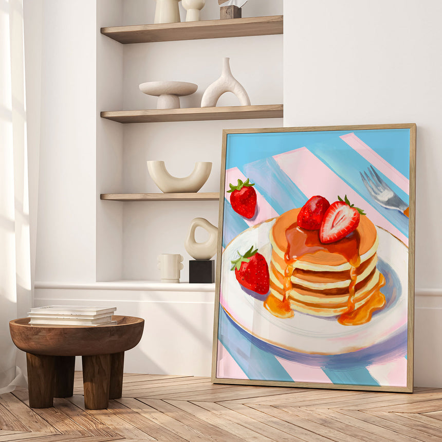 Plakat - Strawberry Pancake Stack - Josie George