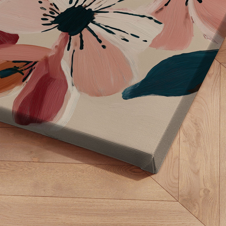 Lærredstryk - Blush Floral Painting - Nadjaa